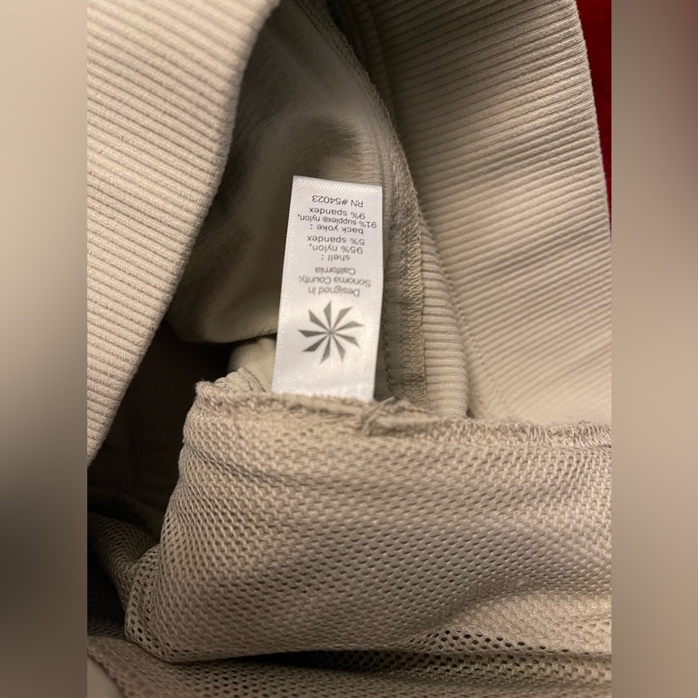 Athleta Khaki Beige Zip Button PullOn Trekkie Hiking Walking Pocket Nylon Pant 6 - Picture 11 of 13